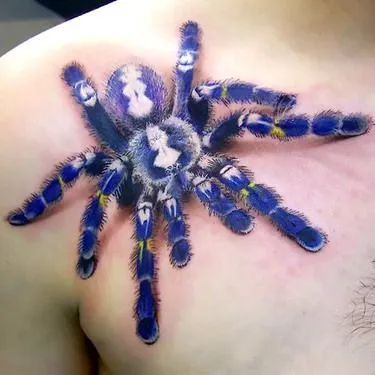 22103 tarantula tattoo leg