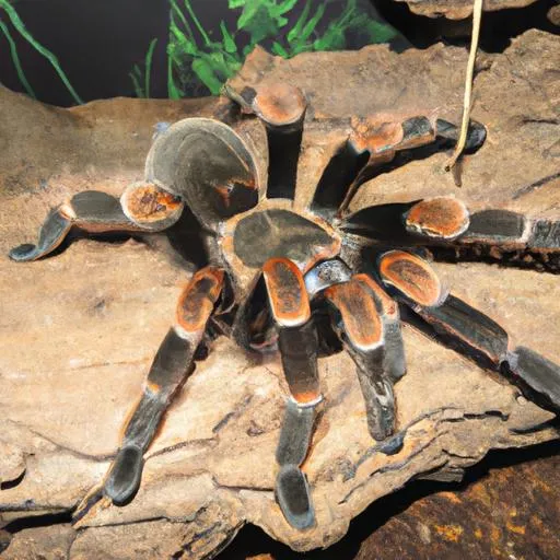 22194 giant peach tarantula feeding
