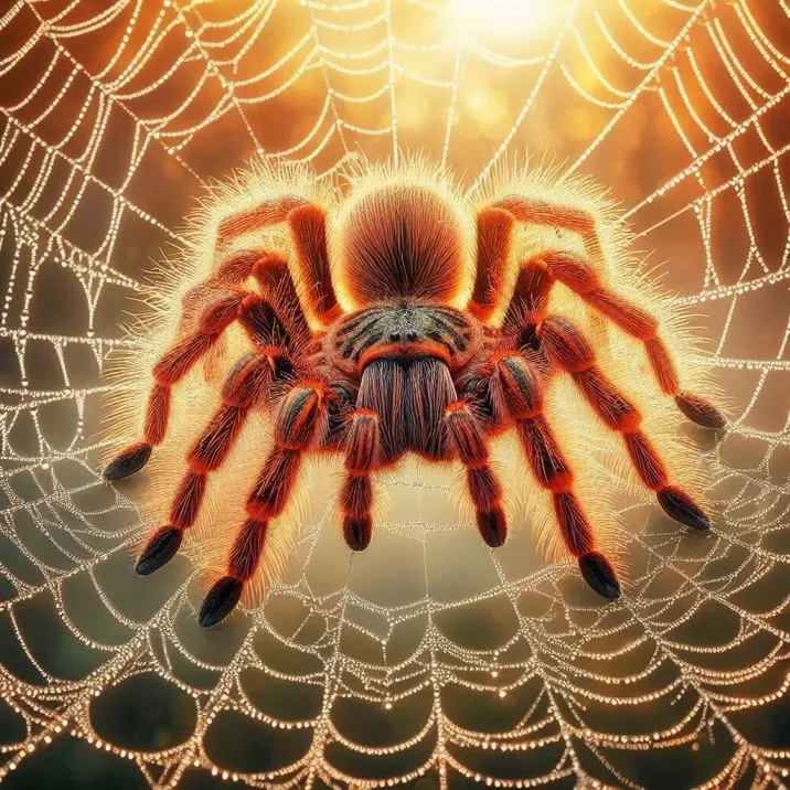 22234 orange baboon tarantula hide