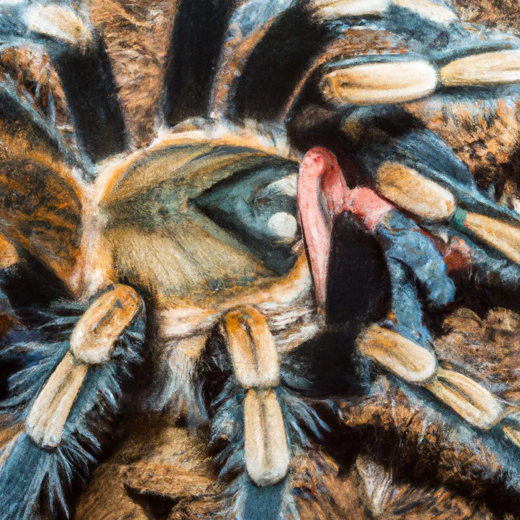 22253 tarantula eating molt