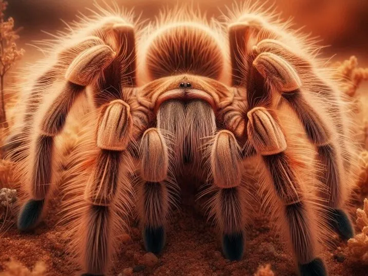 22362 palawan blonde tarantula feeding